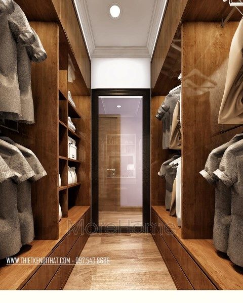 Mẫu tủ quần áo hiện đại căn hộ Park Hill Premium